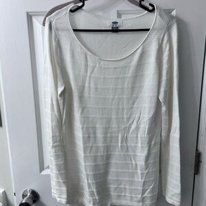 Old Navy Cream Long Sleeve Top